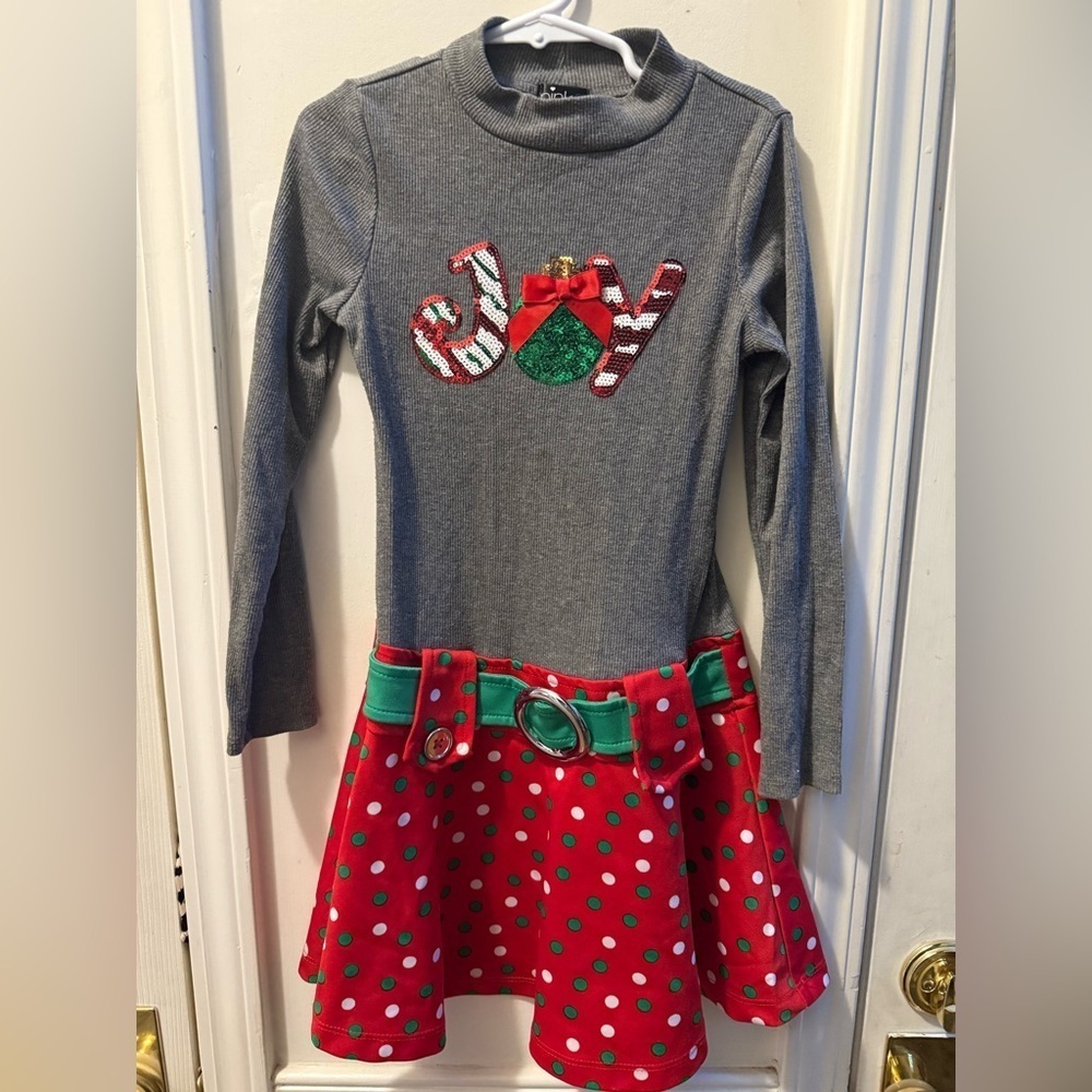 Pink & Violet “Joy” Christmas Dress